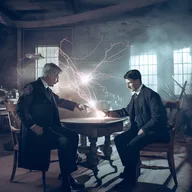 Thomas Edison and Nikola Tesla
